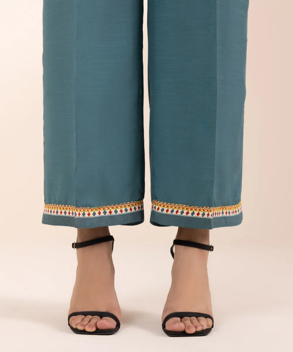 2 Piece - Embellished Silk Suit