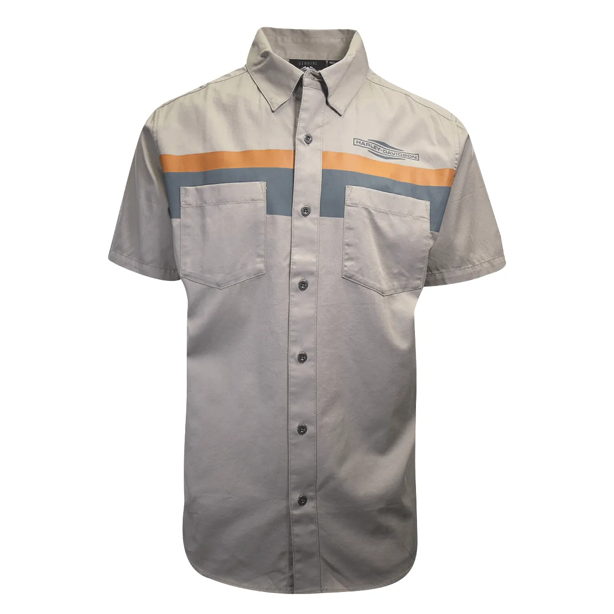 Branded Men's Khaki Sport Lines S/S Woven Shirt (S17)